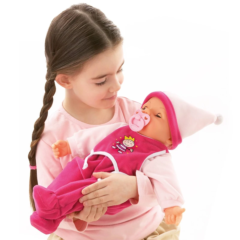 Bayer Design 18" Princess Pink Hello Baby Multi Function Doll