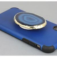 Agate Slice Gold Trim Phone Grip