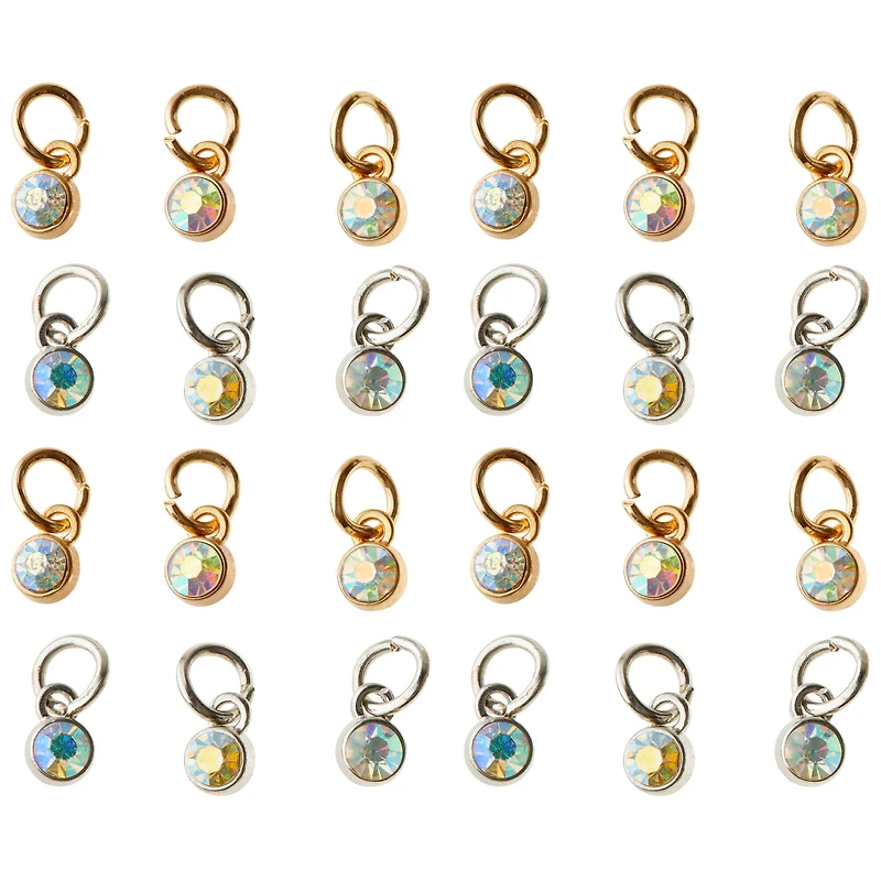 AB Pastel Crystal Drop Charm Set by Bead Landing™