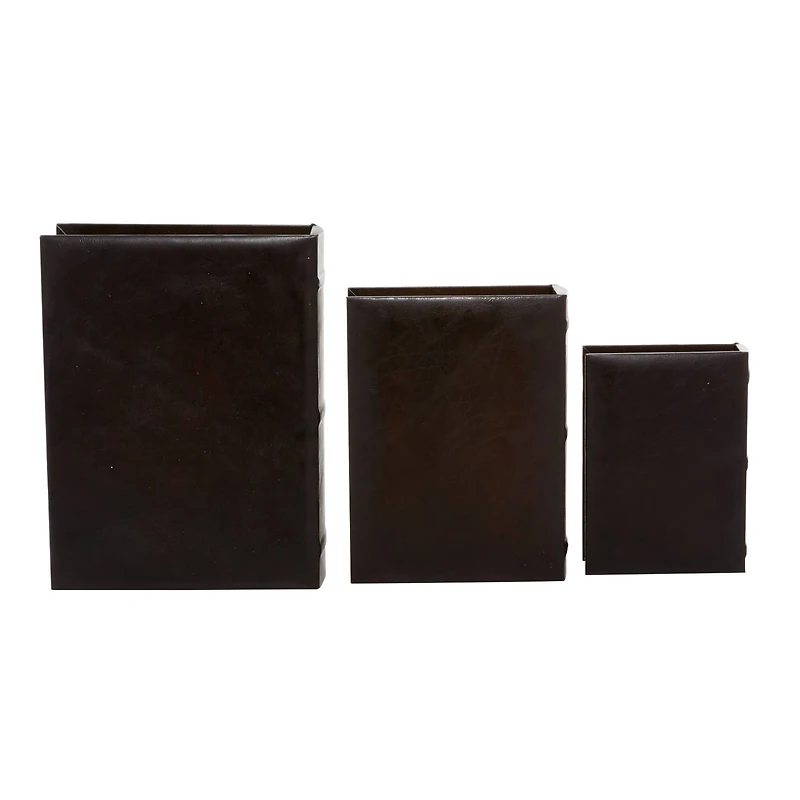 Dark Brown Traditional Wood Box Set