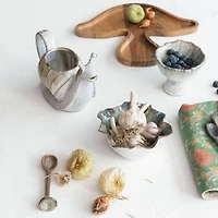 Hello Honey® 26oz. White & Brown Snail Shaped Stoneware Watering Can