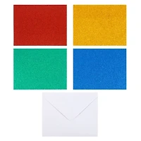 Glitter Rainbow Cards & Envelopes by Recollections™, 4.25" x 5.5"