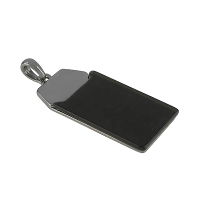 Black Dog Tag Pendant by Bead Landing™