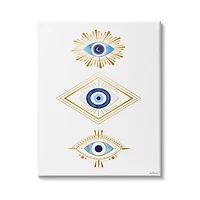Stupell Industries Eye Of Providence Abstract Deco Arrangement Vivid Blue Canvas Wall Art