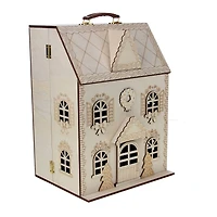 12.25" Unfinished Winter Home DIY Wood Dollhouse by Make Market®