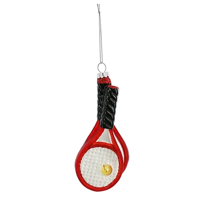 5.5" Tennis Racquets & Ball Glass Ornament by Ashland®