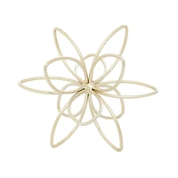 CosmoLiving by Cosmopolitan Gold Metal Abstract Flower Sculpture Set