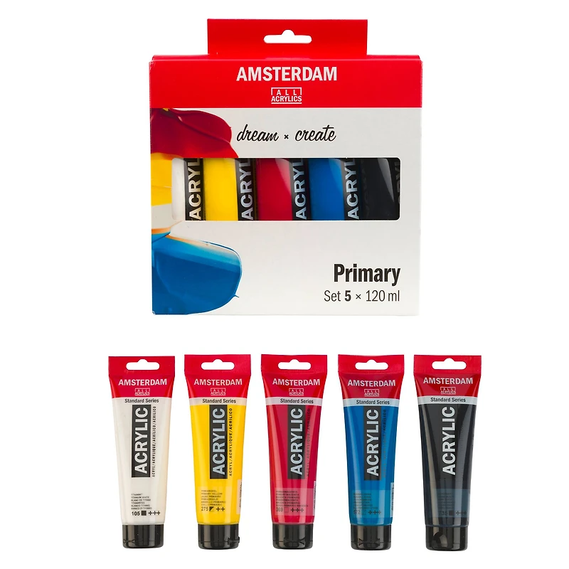 Amsterdam Standard Series Primary Acrylic Paint Set