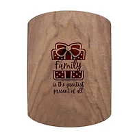 Family is the Greatest Present 11" x 8" Walnut Oval Cutting Board