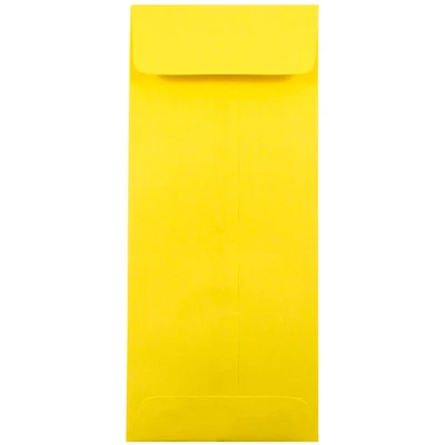 JAM Paper 4.5" x 10.37" Brite Hue Yellow Policy Business Envelopes, 25ct.