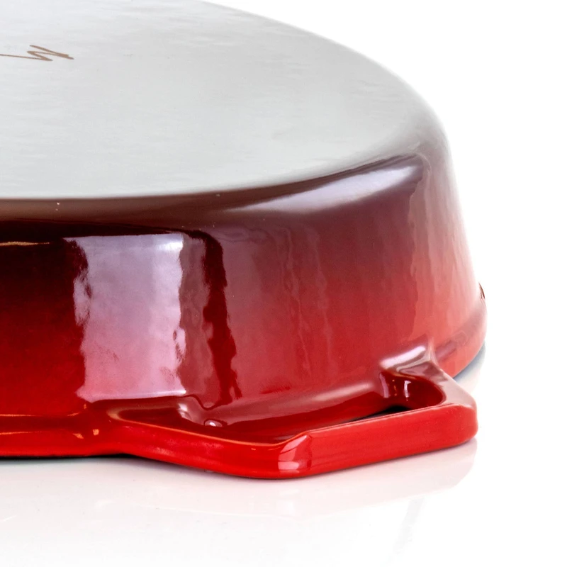 MegaChef 12" Round Enamel Cast Iron Skillet