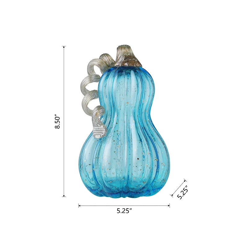 Glitzhome® Glass Gourd, Blue