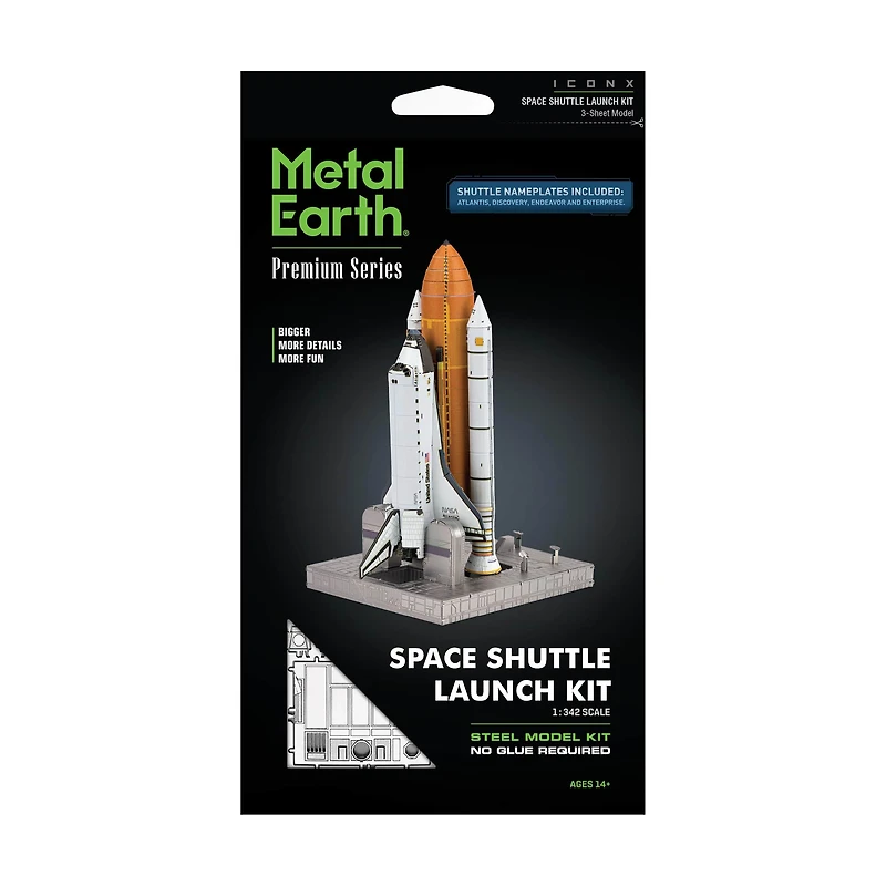 Metal Earth Premium Series ICONX 3D Metal Model Kit - Space Shuttle Launch Kit