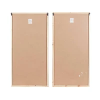 Set of 2 Brown Wood Farmhouse Wine Wall Art, 20" x 40"