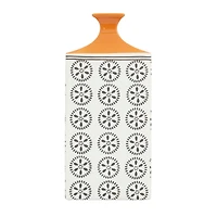 White Stoneware Transitional Vase, 17" x 9" x 7"