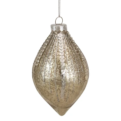 5" Gold Mercury Glass Finial Christmas Ornament