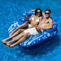Swimline 58" Inflatable Tropical Blue Double Pool Lounger