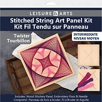 Leisure Arts® Intermediate Twister Wood Stitched String Art Panel Kit 