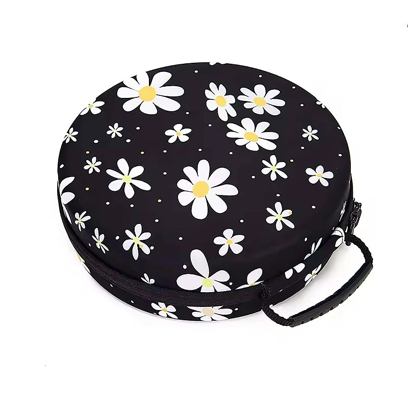 Sparkly Selections Floral Round Diamond Storage Case with 60 Bottles