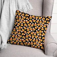 Candy Corn Pattern Throw Pillow
