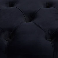 24" Velvet & Metal Glam Bench