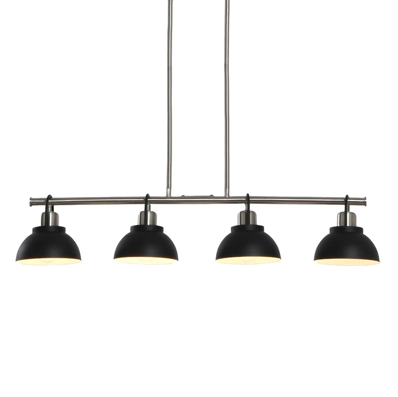 Hello Honey® Robert Stevenson Lighting Walsh Metal 4-Light Linear Chandelier with Shades