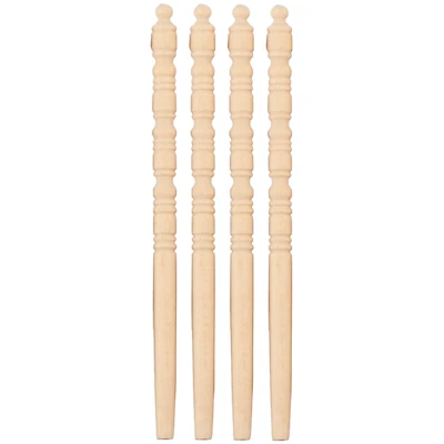 Houseworks® Round Finial Turned Posts, 4ct.