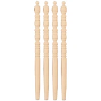 Houseworks® Round Finial Turned Posts, 4ct.