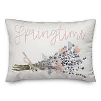 Springtime Bundled Flowers Throw Pillow