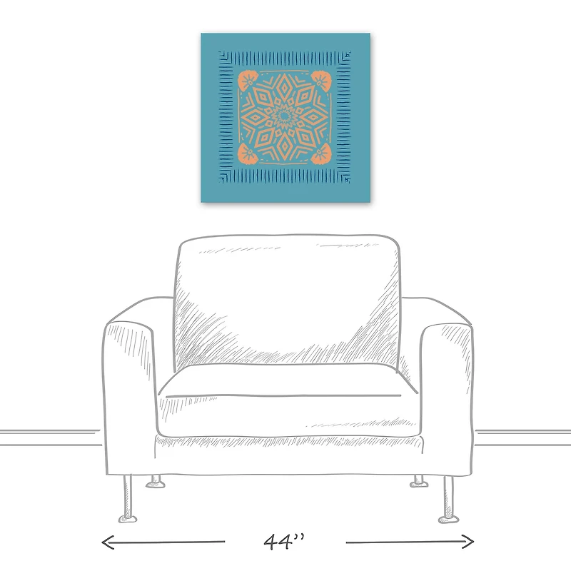 Bright Boho Bandana 20" x 20" Canvas Wall Art