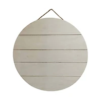 15" Unfinished Wood Slats Round Plaque by Make Market®