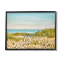 Stupell Industries Tall Grass Sand Dunes Nautical Beach Landscape in Frame Wall Art