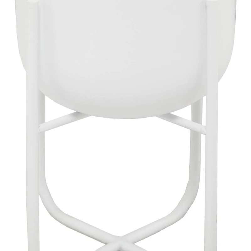 CosmoLiving by Cosmopolitan White Metal Planter with Removable Stand Set