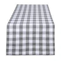 DII® 72" Gray & White Checkers Table Runner