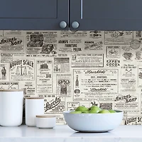 Wallpops Charcoal Published Peel & Stick Wallpaper