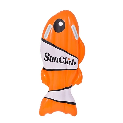 SunClub 3.25ft. Orange & White Inflatable Clown Fish Swimming Kickboard