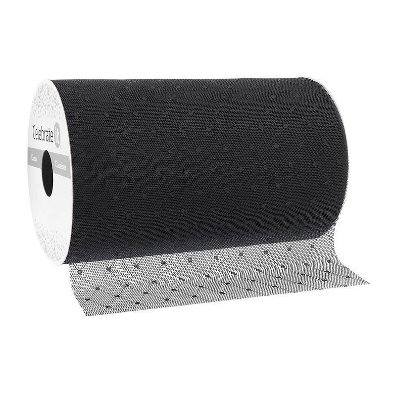 6" x 10yd. Black Lace Ribbon by Celebrate It® Classic