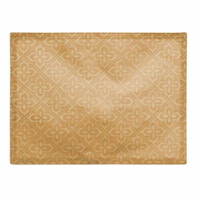 Yellow Medallion Pattern 18" x 14" Cotton Twill Placemat