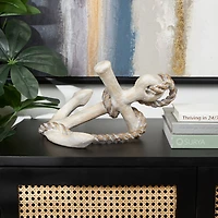 12" Anchor Distressed Sculpture with Rope