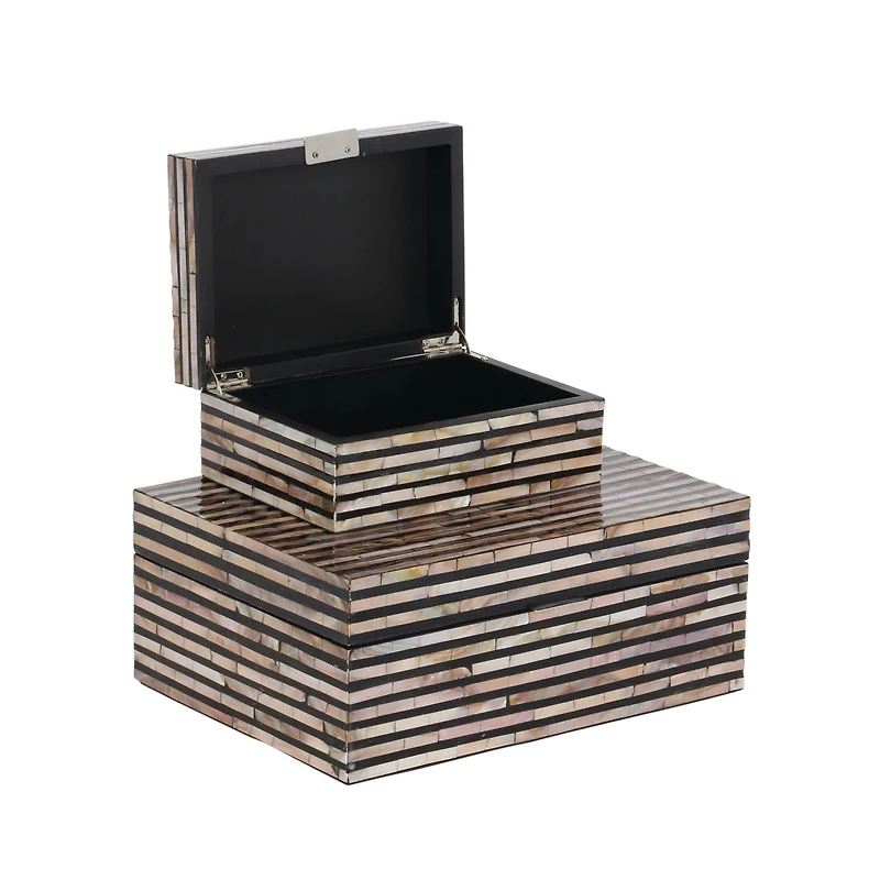 Black Mother of Pearl Coastal Box Set