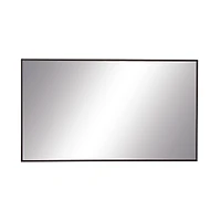 40" Black Contemporary Wood Wall Mirror