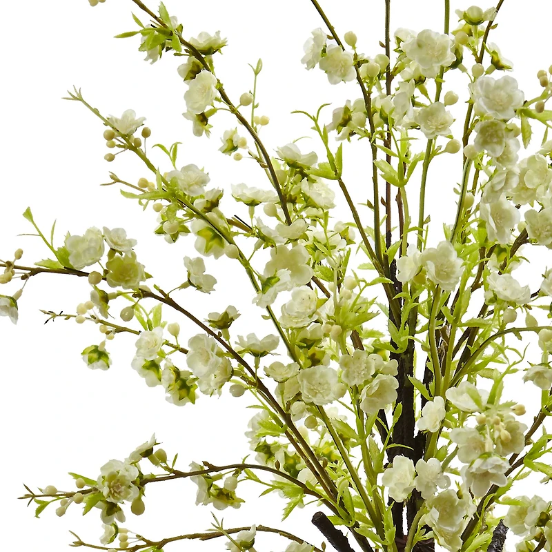 2ft. White Cherry Blossom in Glass Vase