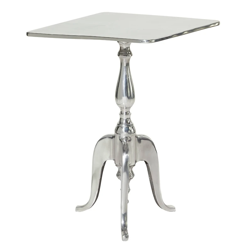 16" Silver Traditional Accent Table