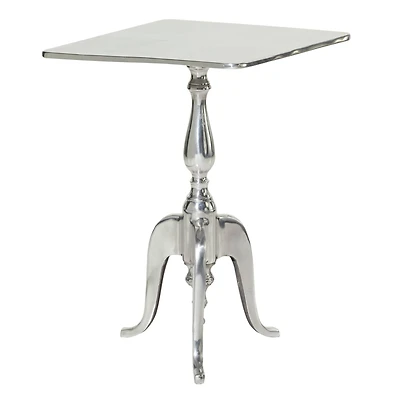 16" Silver Traditional Accent Table
