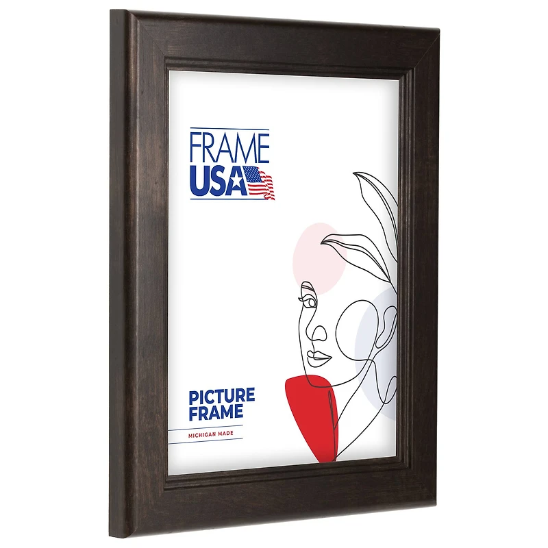 Frame USA Modern Living Espresso Walnut Single Image Picture Frame with Mat