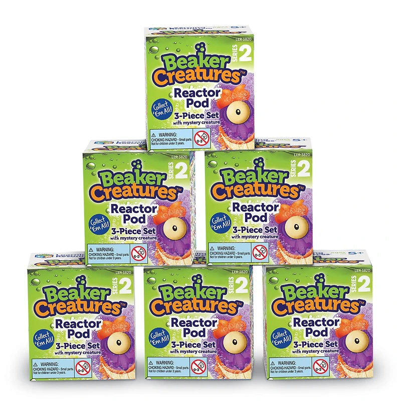 Learning Resources Beaker Creatures Series 2 Reactor Pods Blind Packs, 6ct.
