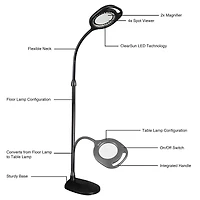 OttLite 2-in-1 LED Magnifier Floor and Table Light
