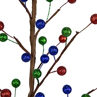 2ft. Unlit Glittered Ball Ornament Artificial Christmas Tree