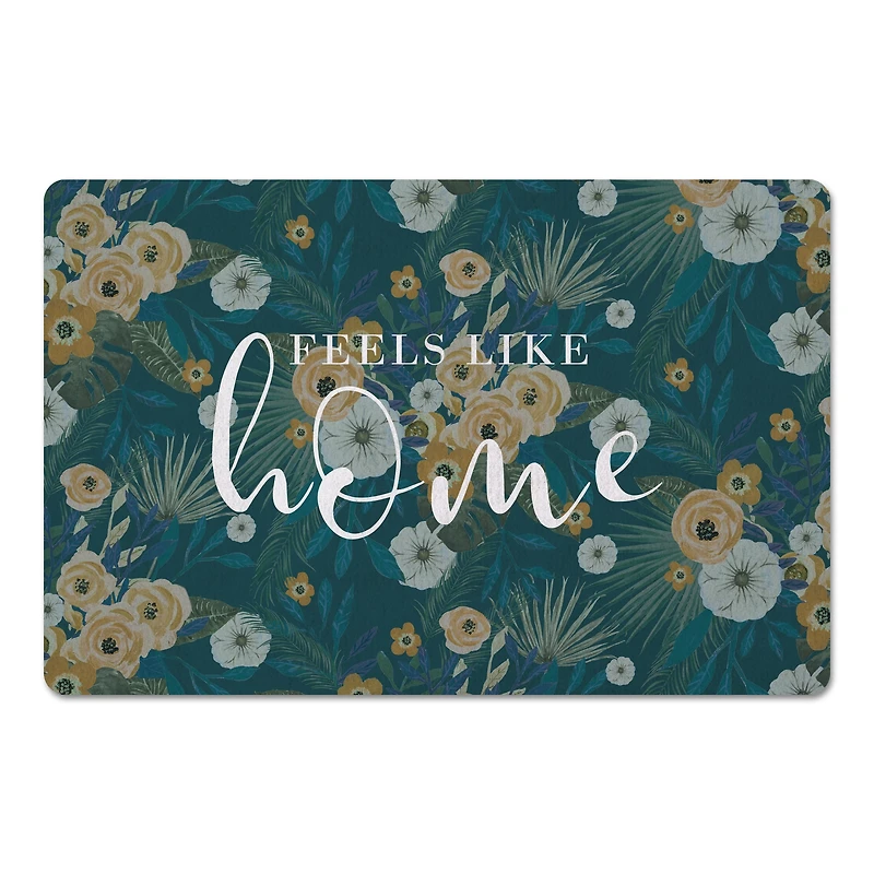 Feels Like Home Tropical Floral Floor Mat