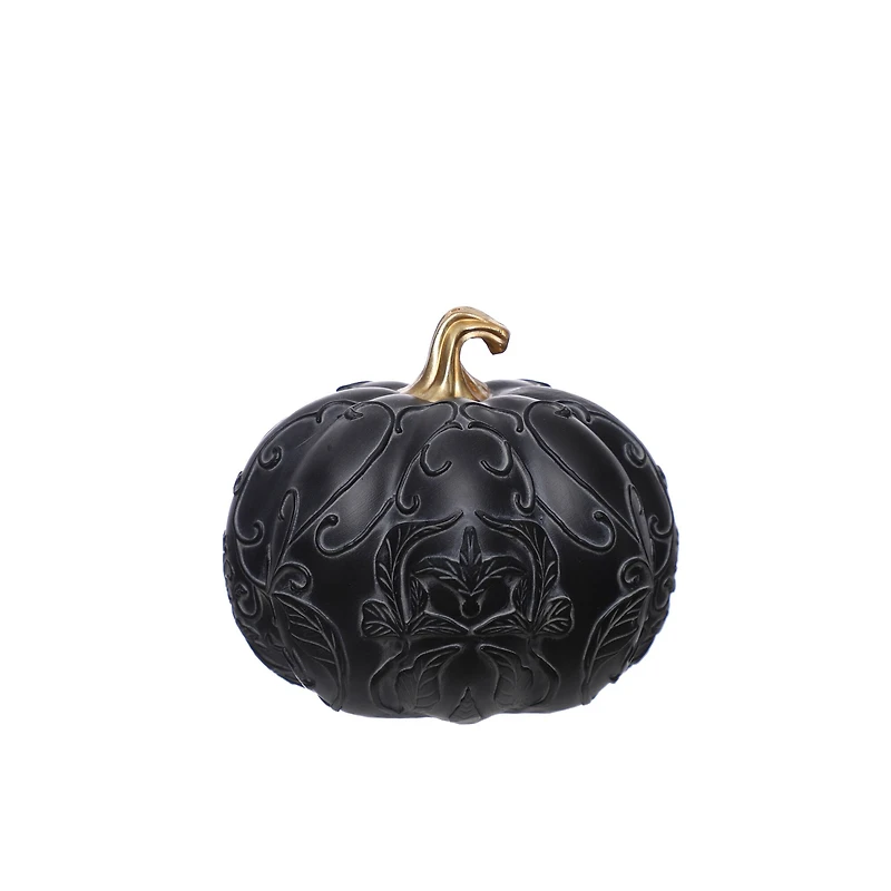 6" Black Pumpkin Tabletop Décor by Ashland®